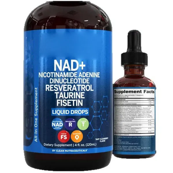 Active Whale NAD+ 60ml Drops Resveratrol Taurine Immune GMP