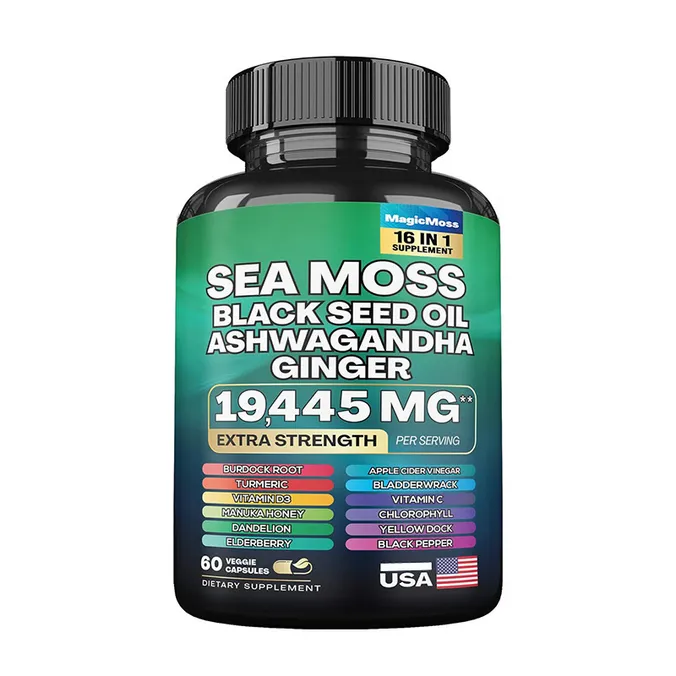 Private Label Sea Moss Capsules 60ct - Custom, MOQ3